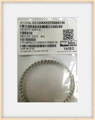 SMD 1.6mm Seramik Çok Katmanlı Kondansatörler 1206 Kaplama 25VDC