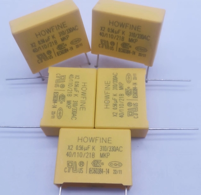Sarı Renkli Güvenlik Kondansatörü MPX-X2 0.56UF 310V-330V P22.5MM